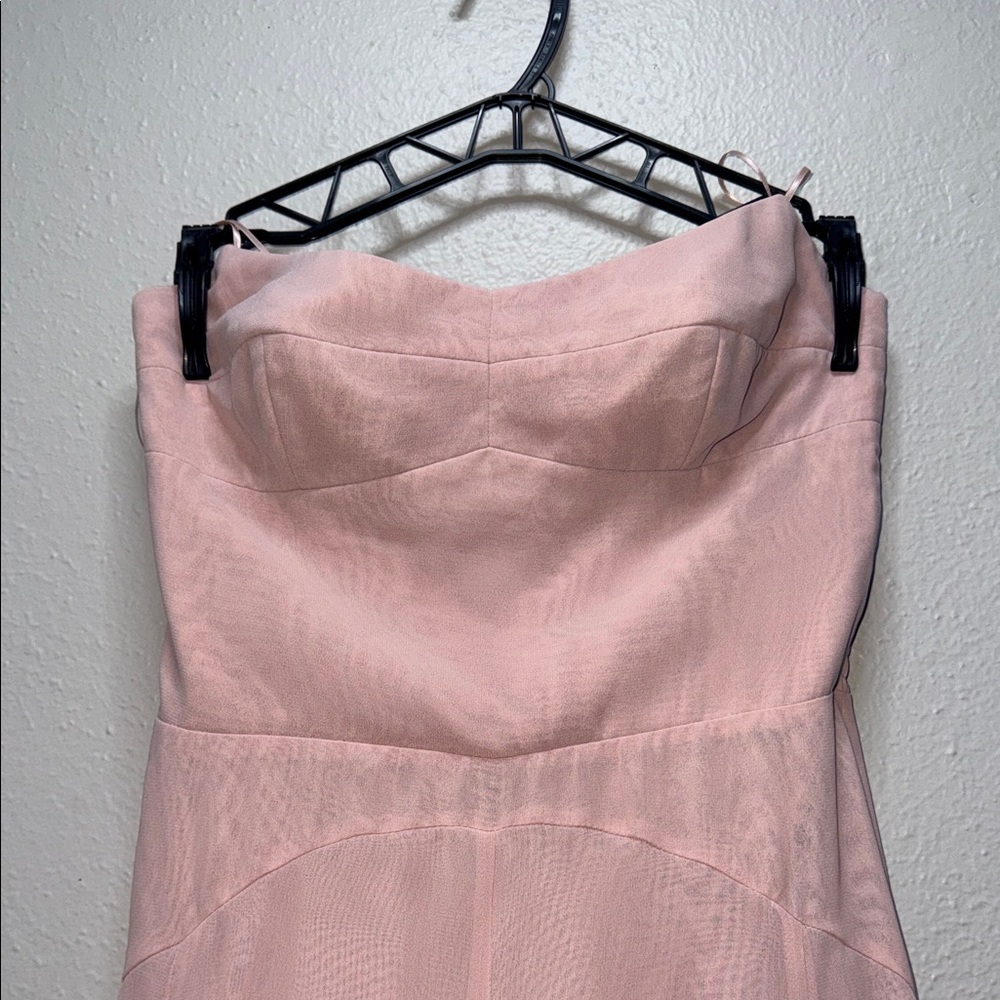 Amanda Uprichard Light Pink Strapless Dress - Picture 2 of 5